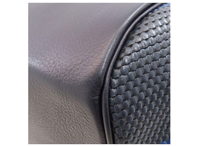 Bolso a rayas Delvaux Negro Azul Azul marino - vista 18
