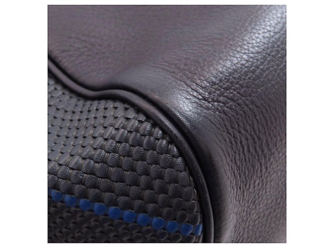 Bolso a rayas Delvaux Negro Azul Azul marino - vista 19