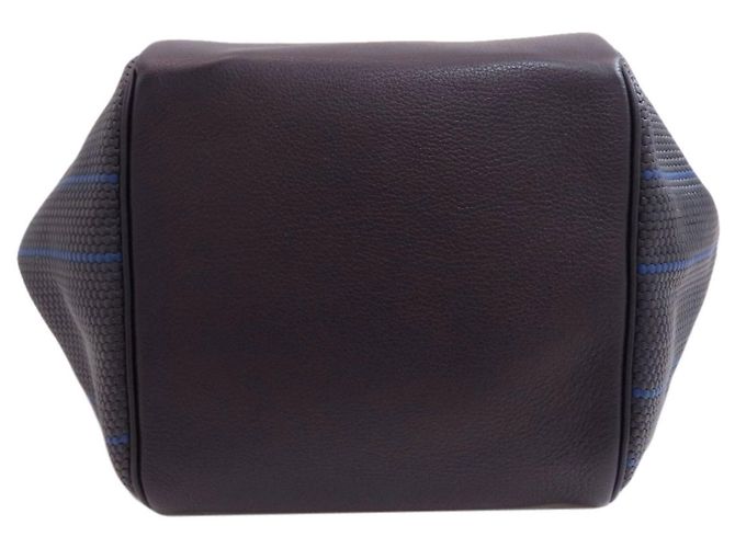 Bolso a rayas Delvaux Negro Azul Azul marino - vista 4