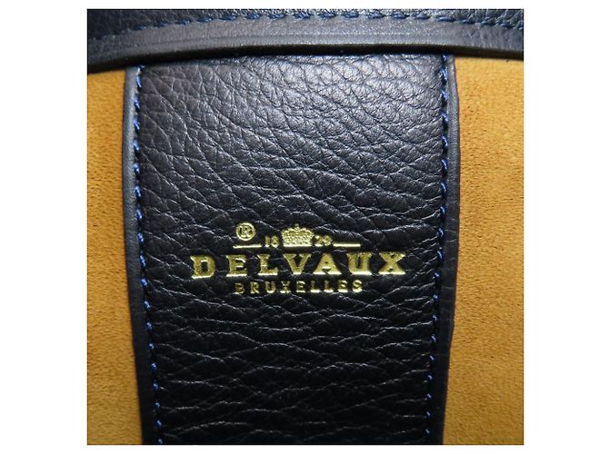 Bolso a rayas Delvaux Negro Azul Azul marino - vista 6