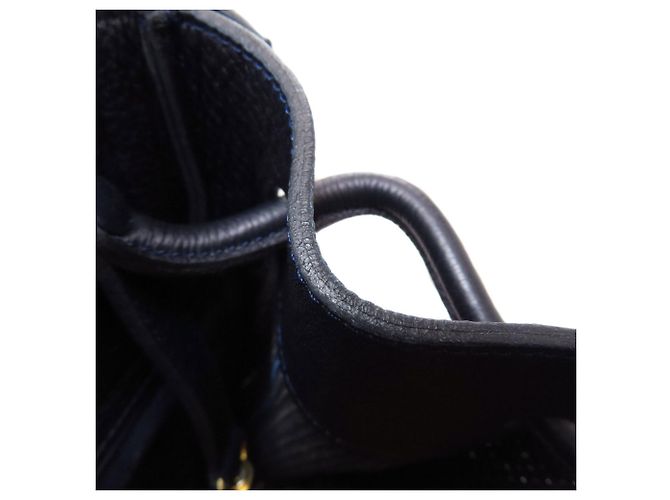 Bolso a rayas Delvaux Negro Azul Azul marino - vista 8