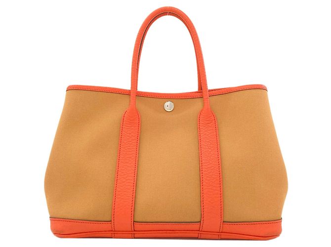 Hermès Hermes Garden Party TPM Tote Bag Orange - vista 2