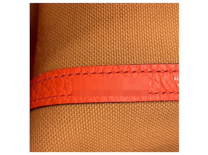 Hermès Hermes Garden Party TPM Tote Bag Orange - vista 7