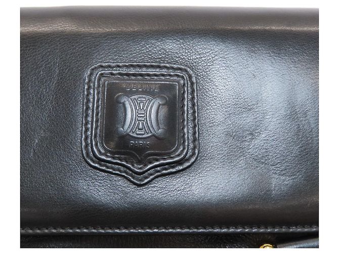 Céline Celine Triomphe Leder-Tote-Bag Schwarz - Ansicht 12
