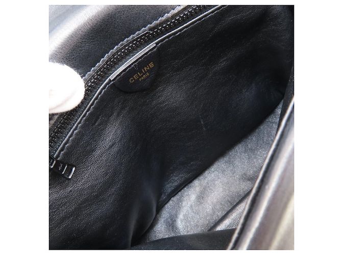 Céline Celine Triomphe Leder-Tote-Bag Schwarz - Ansicht 5