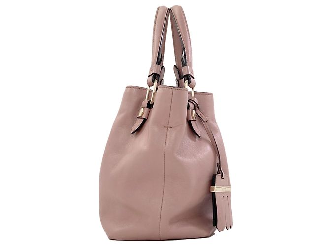 Borsa Flower in pelle rosa Tod's - vista 3