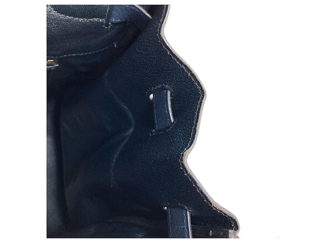 Hermès Hermes Birkin 40 Handtasche in Blue Indigo Blau - Ansicht 14