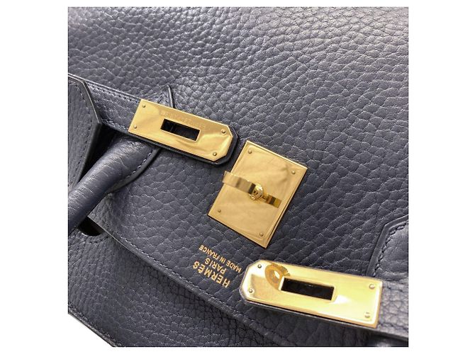 Hermès Hermes Birkin 40 Handtasche in Blue Indigo Blau - Ansicht 20