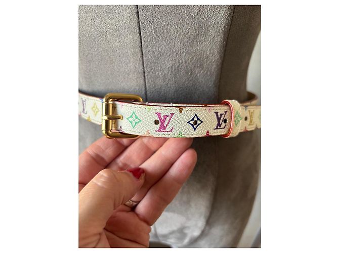 Louis Vuitton x Takashi Murakami Monogram Multicolore White Belt Multiple colors - view 3