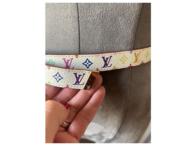 Louis Vuitton x Takashi Murakami Monogram Multicolore White Belt Multiple colors - view 4