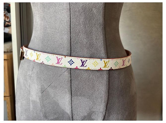 Louis Vuitton x Takashi Murakami Monogram Multicolore White Belt Multiple colors - view 5