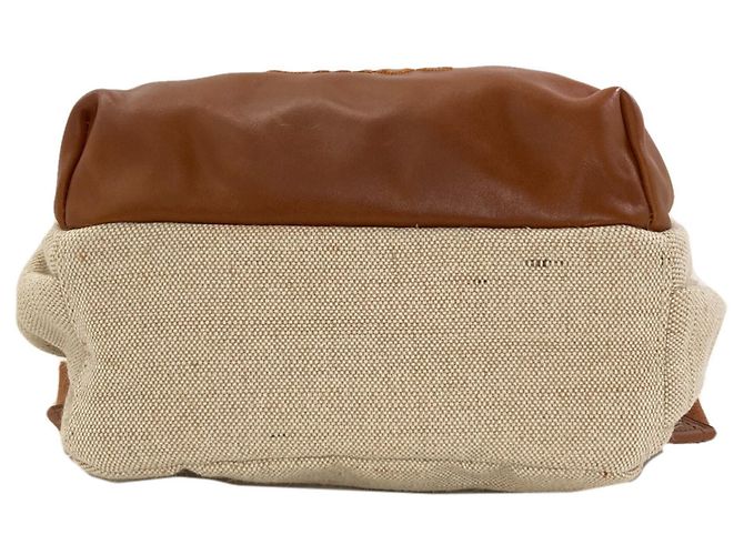 Chloé Kids Line Canvas Backpack Brown Beige - view 4