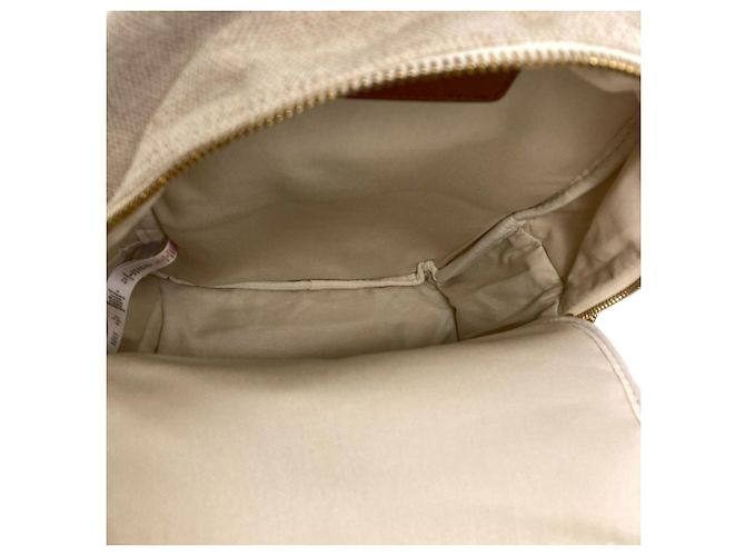 Chloé Kids Line Canvas Backpack Brown Beige - view 5