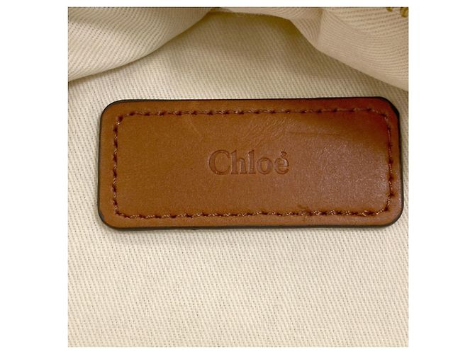 Chloé Kids Line Canvas Backpack Brown Beige - view 6