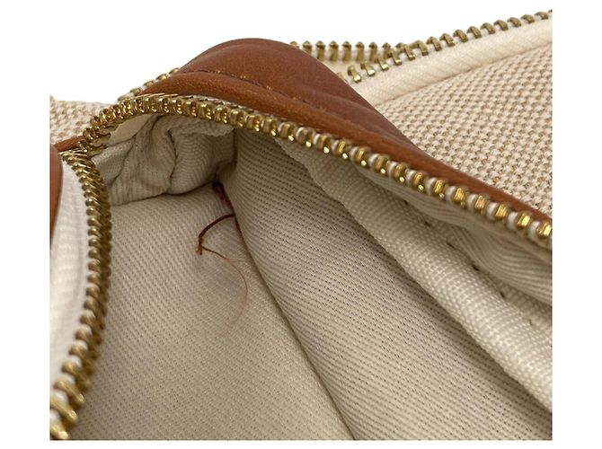 Chloé Kids Line Canvas Backpack Brown Beige - view 8