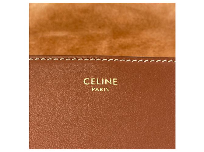 Céline Bolso de hombro Celine Triomphe Castaño - vista 6