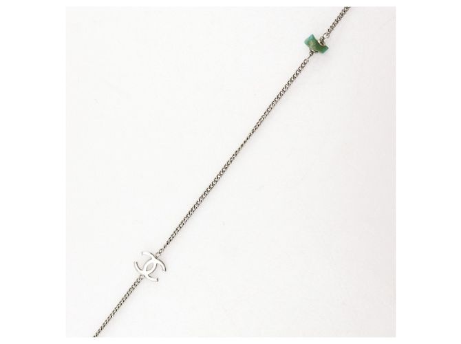 Collier long Chanel Coco Mark Argenté - vue 5