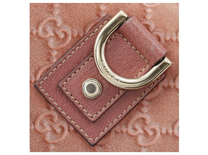 Borsa a tracolla Gucci Abbey in camoscio rosa - vista 15
