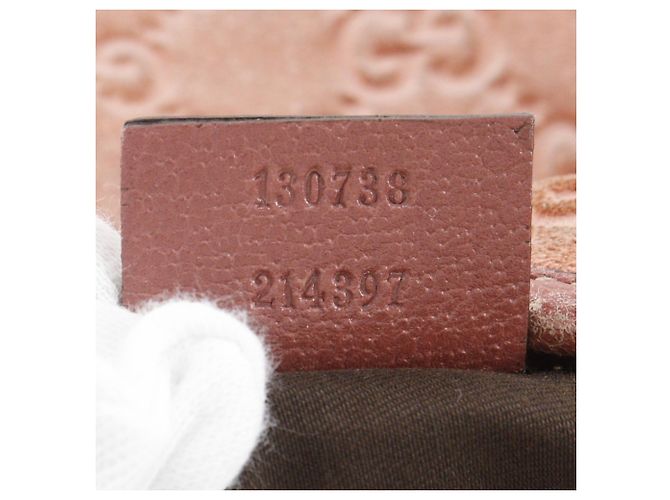 Borsa a tracolla Gucci Abbey in camoscio rosa - vista 17