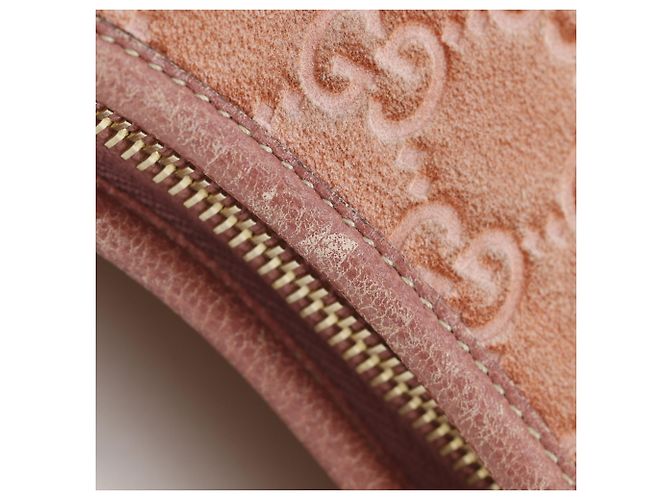 Borsa a tracolla Gucci Abbey in camoscio rosa - vista 8