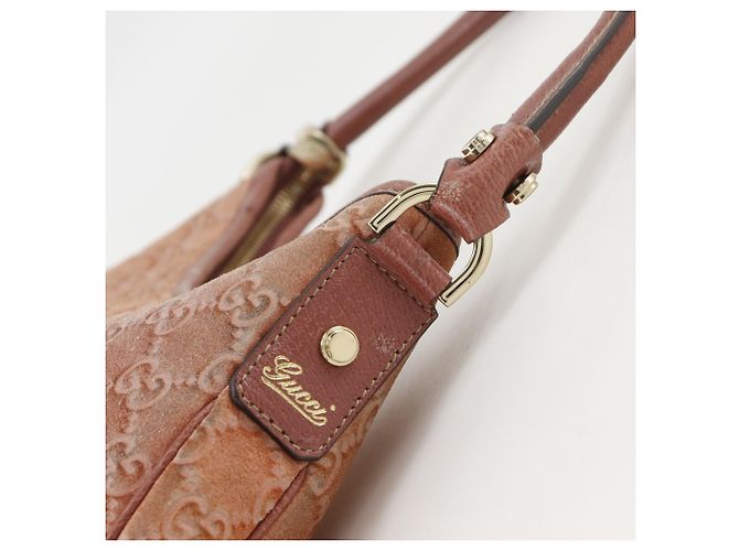 Borsa a tracolla Gucci Abbey in camoscio rosa - vista 9