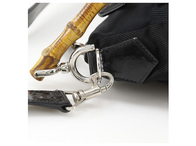 Bolso de hombro Gucci Bamboo Negro - vista 12