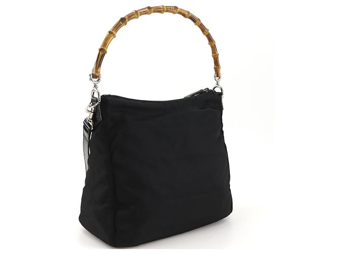 Bolso de hombro Gucci Bamboo Negro - vista 3