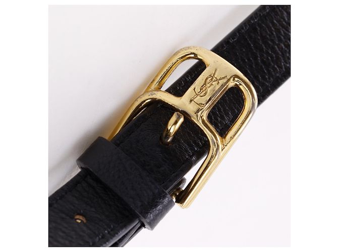 Borsa a tracolla in pelle nera Yves Saint Laurent Nero - vista 15