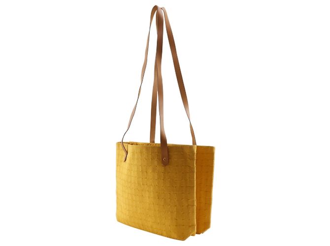 Hermès Hermes Amedaba Hippo de Poche Tote Bag Gelb - Ansicht 2