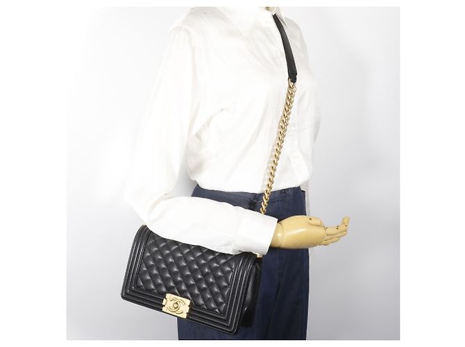 Borsa a tracolla Chanel Boy 25 Nero - vista 14