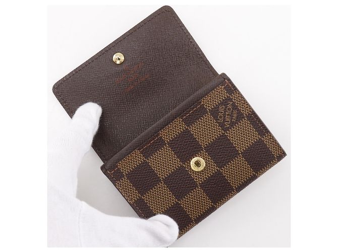 Louis Vuitton Damier Canvas Coin Purse Brown - view 5