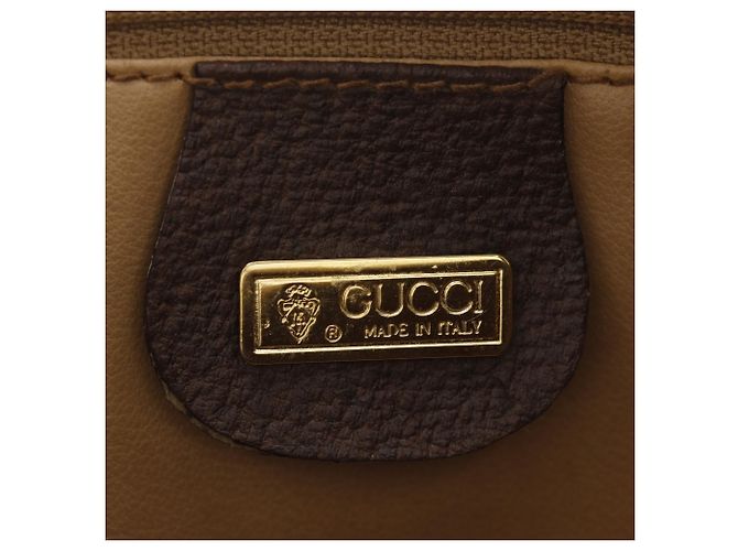 Sac à main Gucci Old Mini Boston Marron - vue 19
