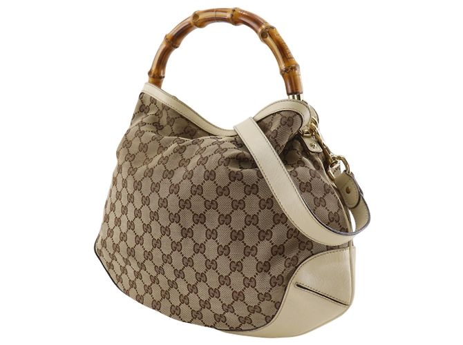 Borsa a tracolla Gucci Bamboo 169961 Marrone - vista 2