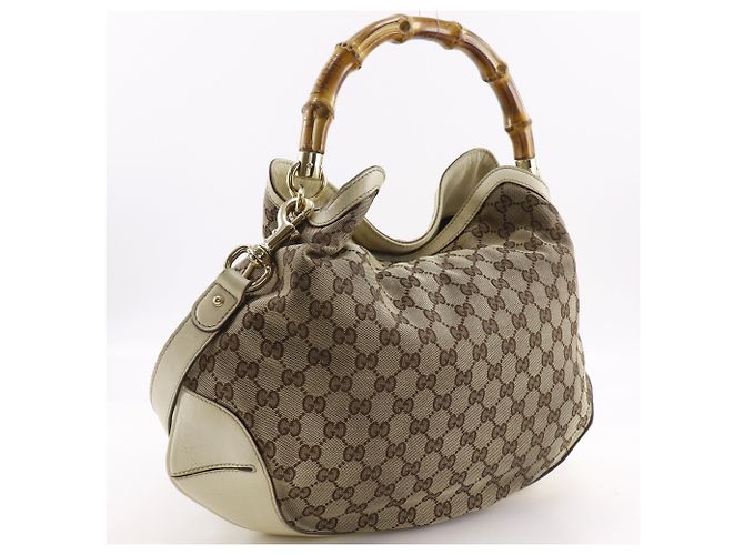 Borsa a tracolla Gucci Bamboo 169961 Marrone - vista 3