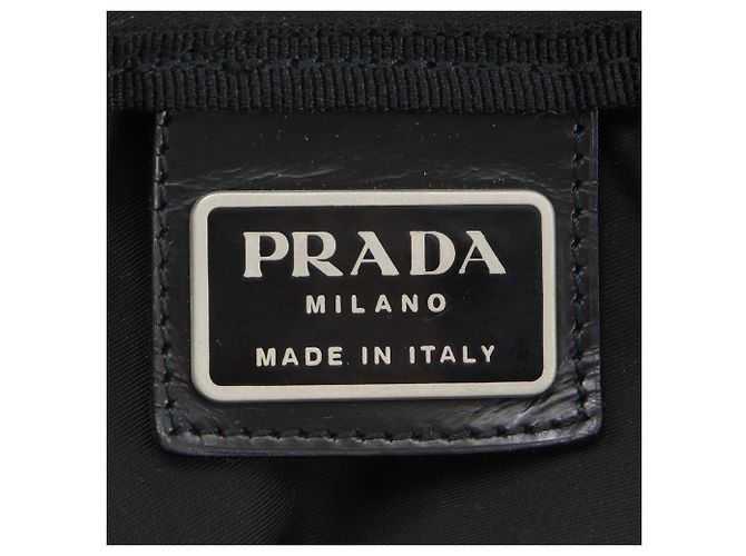 Double Borsa Boston Prada in nylon nero - vista 17