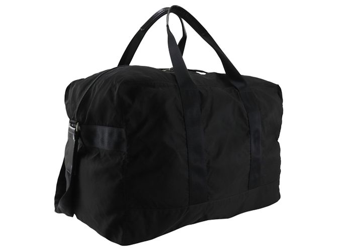 Double Borsa Boston Prada in nylon nero - vista 3