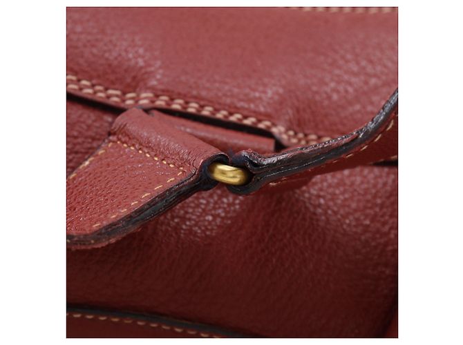 Zaino Gucci in camoscio e pelle rossa Rosso - vista 13
