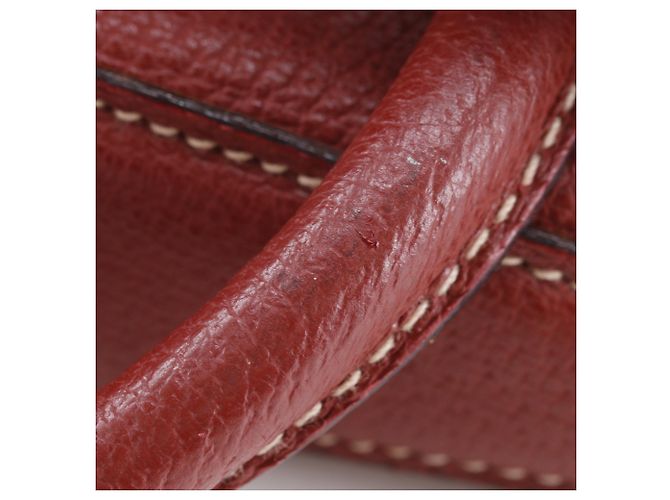 Zaino Gucci in camoscio e pelle rossa Rosso - vista 15