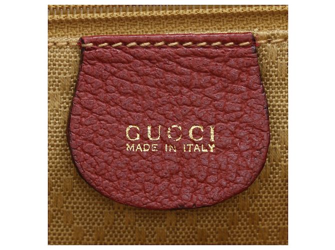 Zaino Gucci in camoscio e pelle rossa Rosso - vista 18
