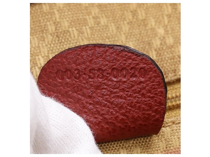 Zaino Gucci in camoscio e pelle rossa Rosso - vista 19
