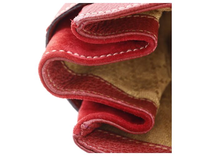 Zaino Gucci in camoscio e pelle rossa Rosso - vista 8