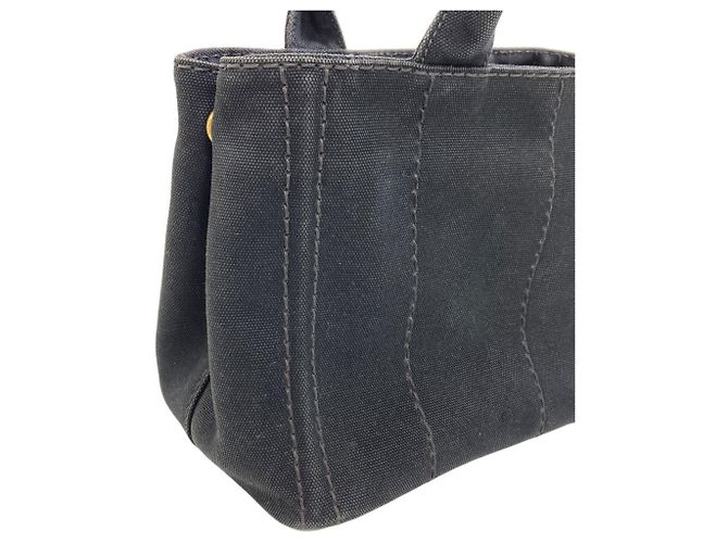 Prada Canapa Mini 2-Way Handbag Black - view 12
