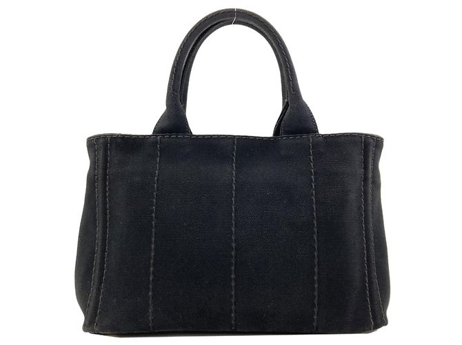 Prada Canapa Mini 2-Way Handbag Black - view 2