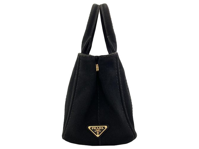 Prada Canapa Mini 2-Way Handbag Black - view 3