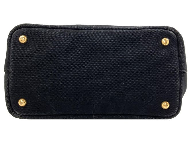Prada Canapa Mini 2-Way Handbag Black - view 4