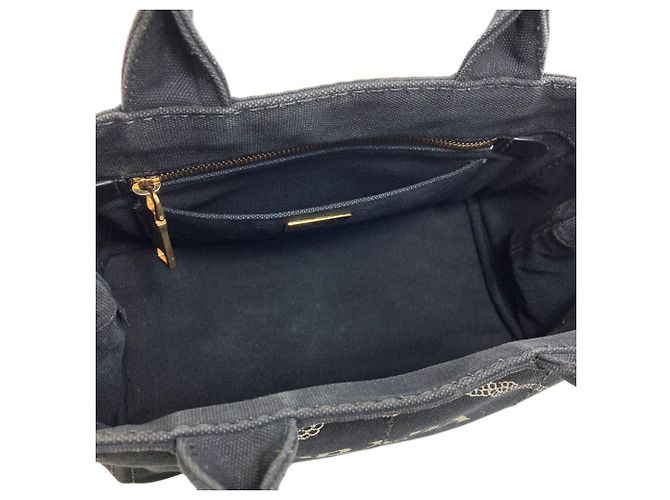 Prada Canapa Mini 2-Way Handbag Black - view 5