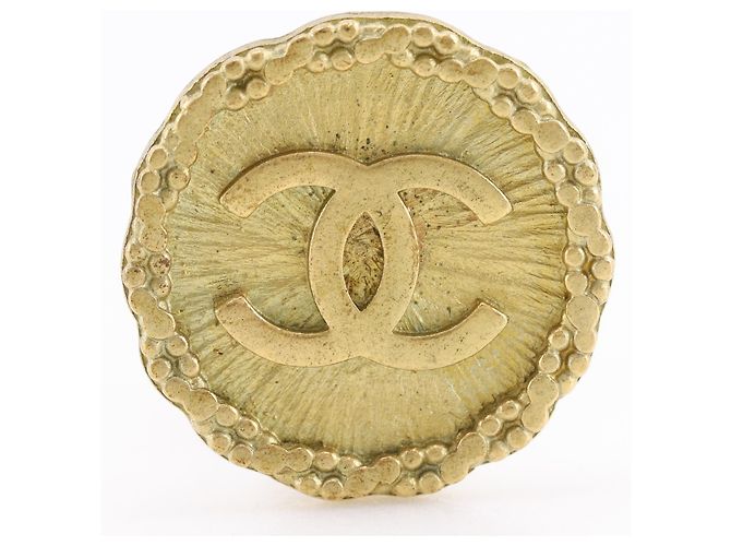 Chanel Coco Mark Gold Plated Clip Earrings Golden - view 7