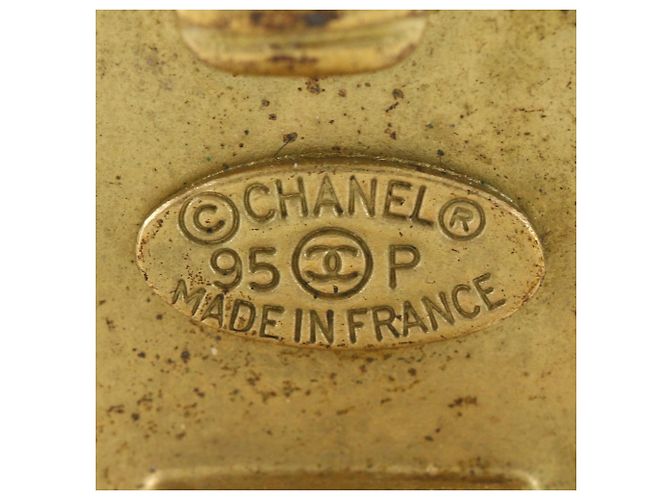 Chanel Coco Mark Gold Plated Clip Earrings Golden - view 9