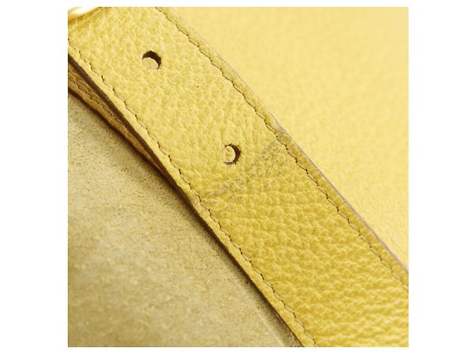 Borsa a tracolla Gucci in camoscio e pelle gialla Giallo - vista 11