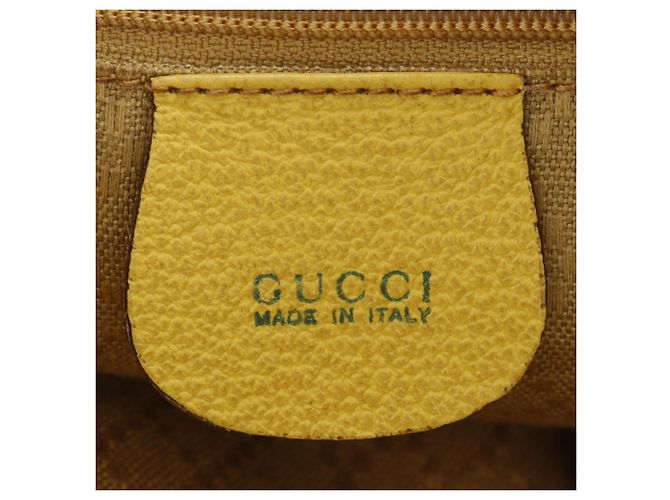 Borsa a tracolla Gucci in camoscio e pelle gialla Giallo - vista 17